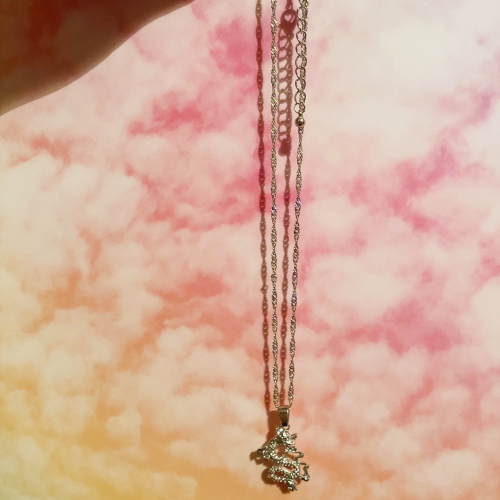 *SOLD* Chinese Dragon Silver Necklace